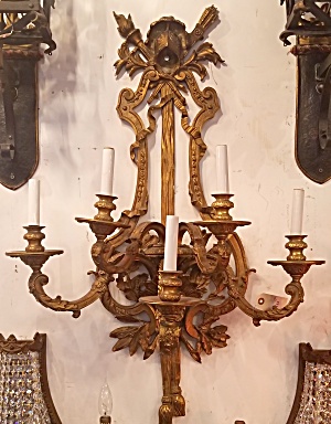Set Of 4 Monumental Victorian Wall Sconces