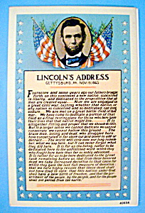 Lincoln Address Postcard