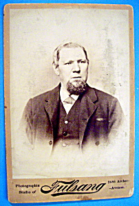I'm Dead Serious - Cabinet Photo Of A Bearded Man