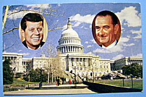 President Kennedy & Vice President Johnson Postcard