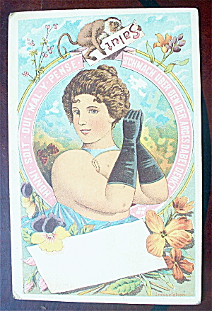 Woman Posing With Her Hands Folded Postcard