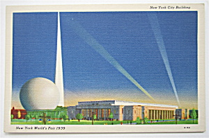New York City Building, New York World Fair Postcard