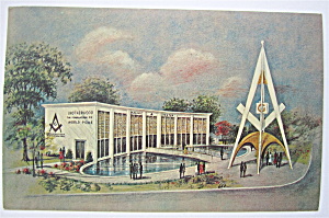 Masonic Brotherhood Center, New York Fair Postcard