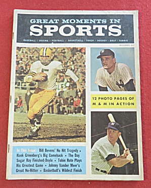 Great Moments In Sports Magazine November 1962