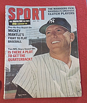 Sport Magazine July 1966 Mickey Mantle's Fight To Play