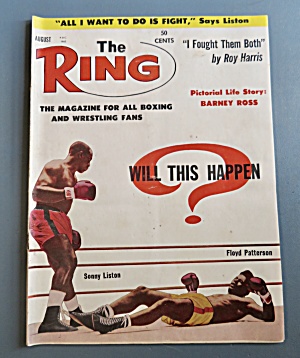 The Ring Magazine August 1962 Liston/patterson
