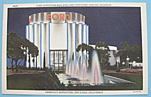 1935 California Pacific Expo Ford Building Postcard