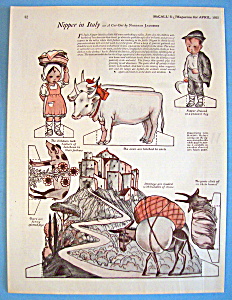 Nipper In Italy Paper Doll - April 1925