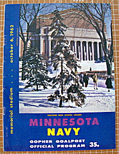 Minnesota Navy Gopher Goalpost October 6, 1962