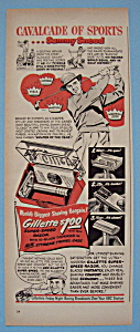 Vintage Ad: 1950 Gillette Razor W/sammy Snead
