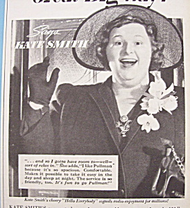 Vintage Ad: 1940 Pullman W/ Kate Smith