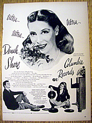1946 Columbia Records With Dinah Shore