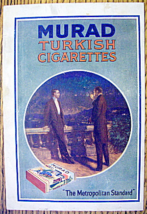 1913 Murad Turkish Cigarettes With Two Men
