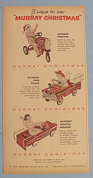 1959 Murray With Tractor, Fire Truck & Station Wagon