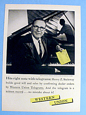 1958 Western Union With Henry Steinway (Steinway Piano)