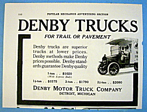1916 Denby Motor Truck Company With Denby Trucks