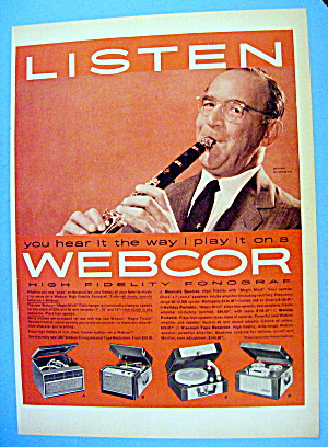 1957 Webcor Fonograp With Benny Goodman