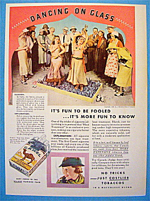 1933 Camel Cigarettes With Women Dancing On Glass