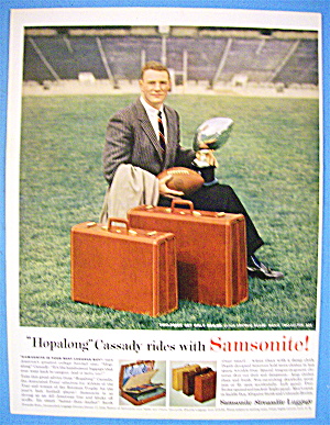 1956 Samsonite Luggage With Football's Hopalong Cassady