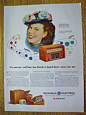 1945 General Electric Radio With Joan Edwards