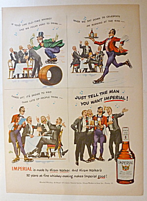1950 Imperial Whiskey With Men Who Want Imperial