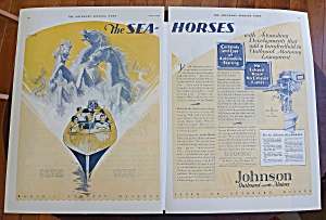 1929 Johnson Outboard Motors With Sea Horses