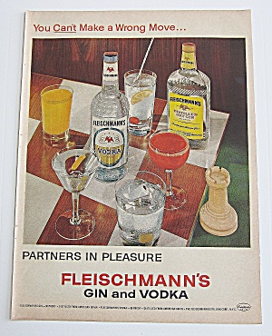 1963 Fleischmann's Vodka With Many Different Drinks
