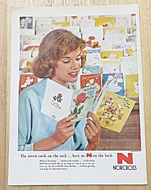 1958 Norcross With Woman Picking Out Birthday Card