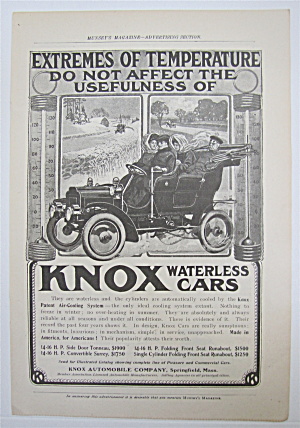 1905 Knox Waterless Cars With People In A Car