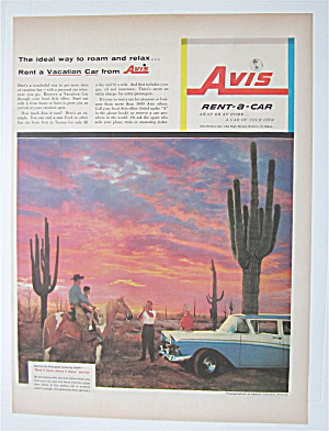 1957 Avis Rent A Car With Rent It Here-leave It There