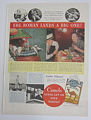 1937 Camel Cigarettes With Sportsman Erl Roman