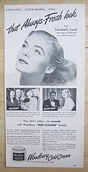 1948 Woodbury Cold Cream With Lizabeth Scott