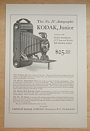 1921 Kodak Junior Camera W/number 2c Autographic Camera