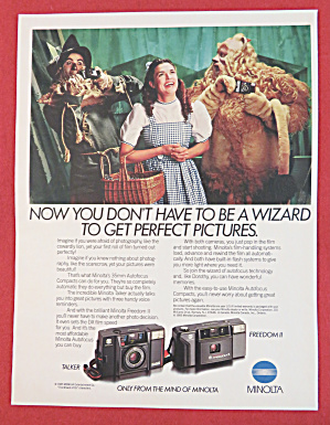1986 Minolta Camera With Talker & Freedom Ii Cameras