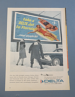 1963 Delta Air Lines With Man Shoveling Out His Car