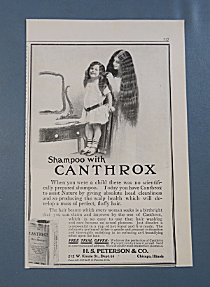 1914 Canthrox Shampoo With Woman Combing Girl's Hair