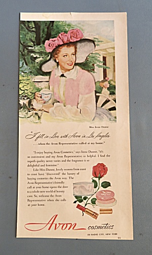 1949 Avon Cosmetics With Miss Irene Dunne