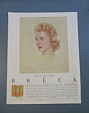 1957 Breck Shampoo With Lovely Red Headed Woman