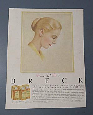 1956 Breck Shampoo With Side View Of Lovely Blonde
