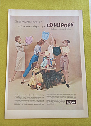 1956 Lollipops Briefs W/ Girls Around A Table Of Briefs