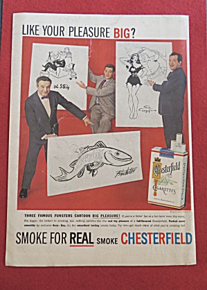 1957 Chesterfield Cigarettes With Steig, Capp & Richter