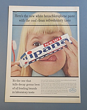 1960 Ipana Toothpaste With Girl & Box Of Toothpaste