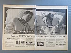 1956 Simmons Beautyrest With Man & Woman Sleeping