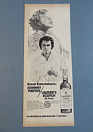 1974 Lauder's Scotch Whiskey With Johnny Mathis