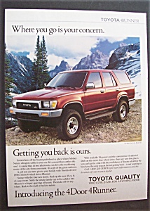 Vintage Ad: 1989 Toyota 4 Door 4 Runner