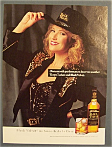 Vintage Ad: 1993 Black Velvet Whiskey With Tanya Tucker