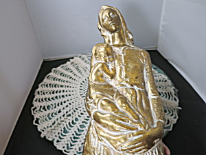 A. Miniati Mary Holding Infant Jesus Prague Sculpture Rare Signed