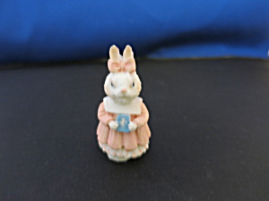 Miniature Easter Bunny Rabbit Cross Village Accessory