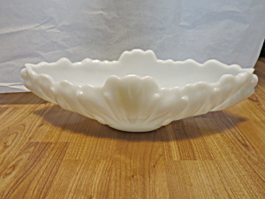 Vintage Jeanette White Milk Glass Centerpiece Vase