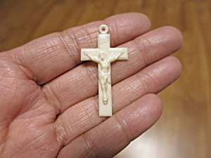 Crucifix Cross Pendant Celluloid Plastic